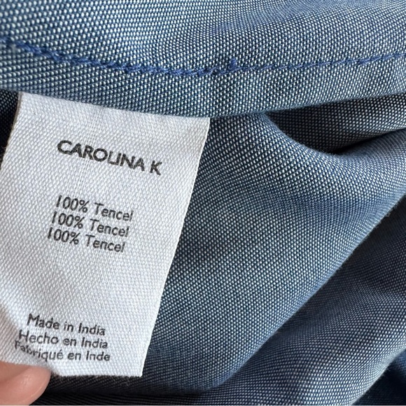 Carolina K Rosa Chambray Embroidered Midi Skirt Size S - Picture 13 of 14